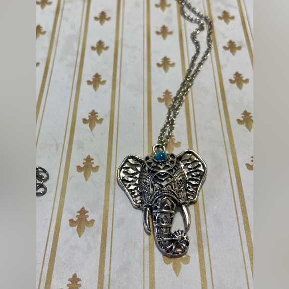 Jewelry - NWOT Boho Tibetan Elephant Pendant Necklace Long